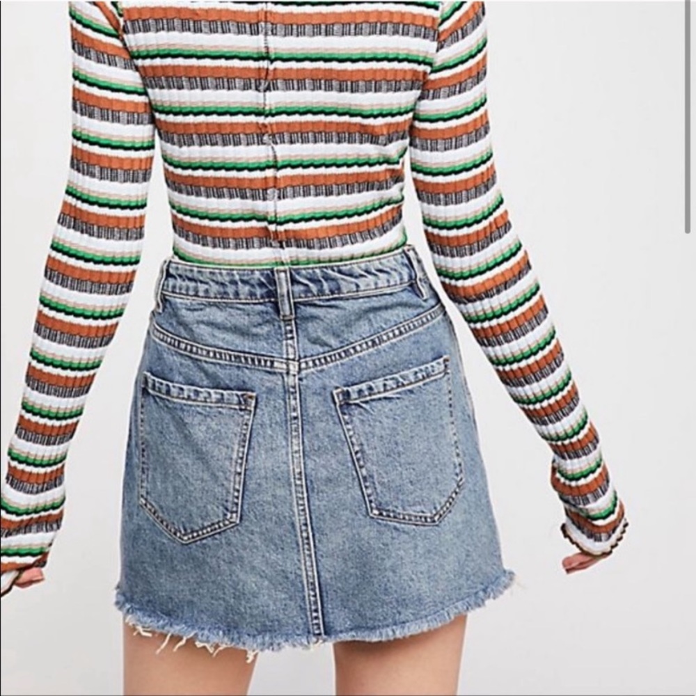 We the Free / Free People Zip It Up Jean Skirt - Picture 4 of 10